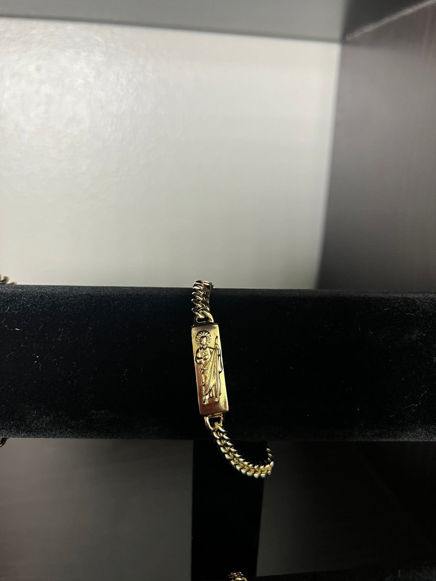 14k gold plated San Judas bracelet